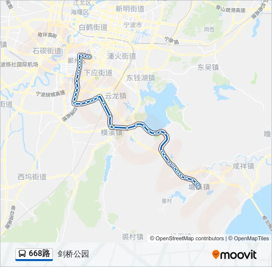668路 Bus Line Map