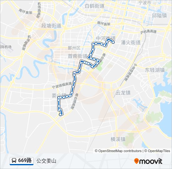 669路 Bus Line Map