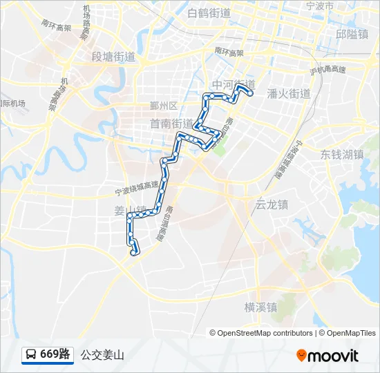 669路 Bus Line Map