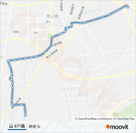 671路 Bus Line Map