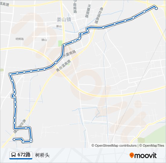 公交672路的线路图