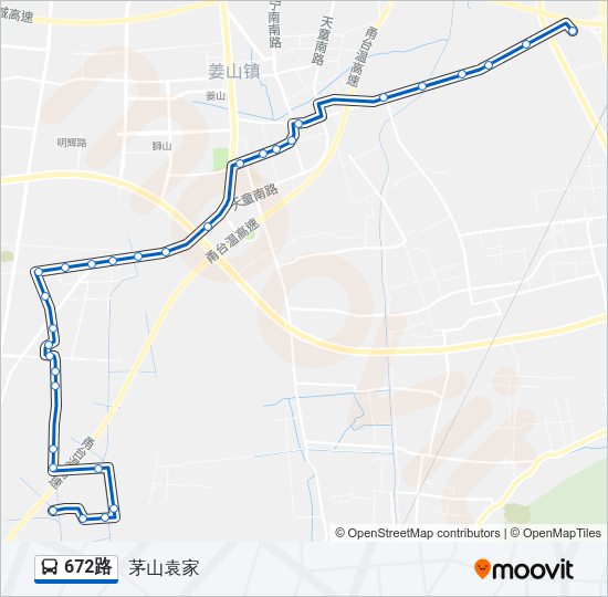 公交672路的线路图