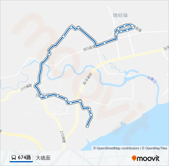 674路 Bus Line Map