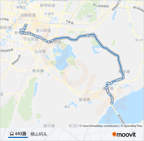 公交692路的线路图