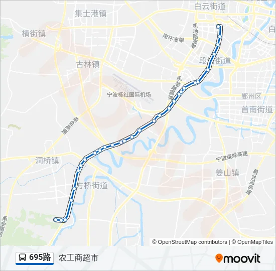 公交695路的线路图