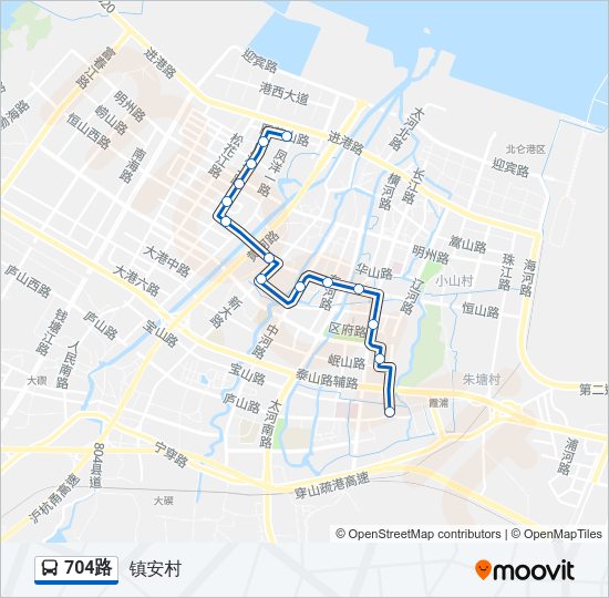 704路 Bus Line Map