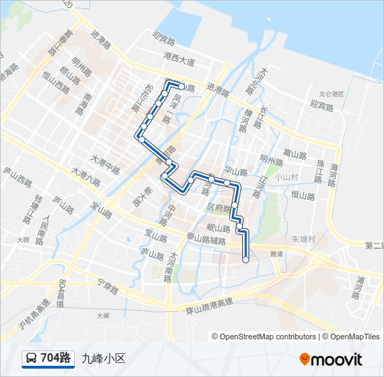 704路 Bus Line Map