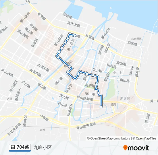 704路 Bus Line Map