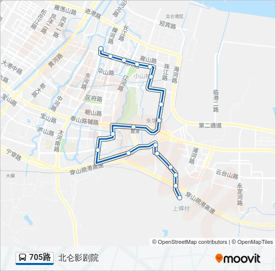 705路 Bus Line Map