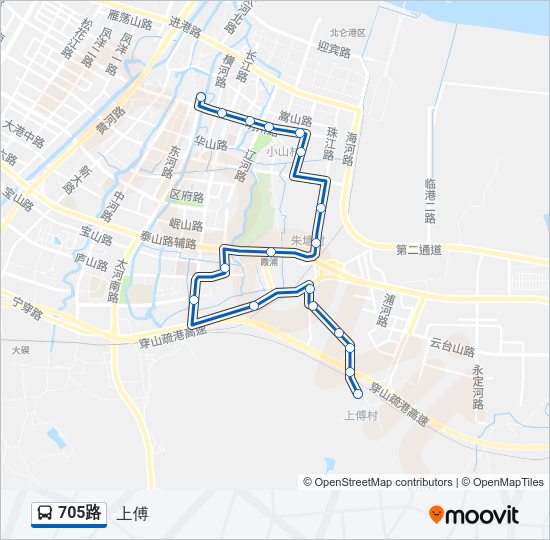 705路 Bus Line Map