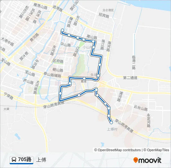 705路 Bus Line Map