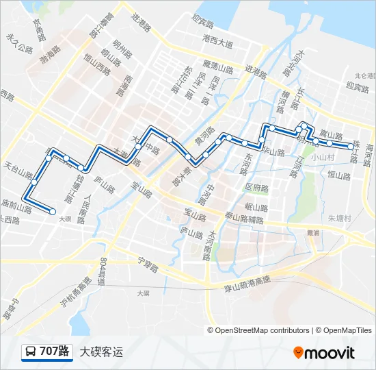 707路 Bus Line Map