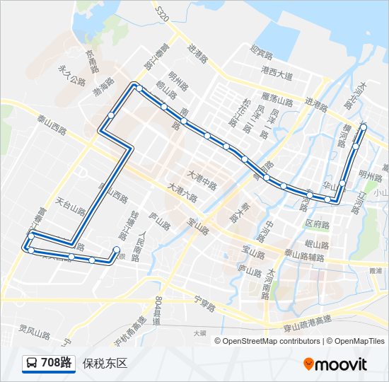 708路 Bus Line Map