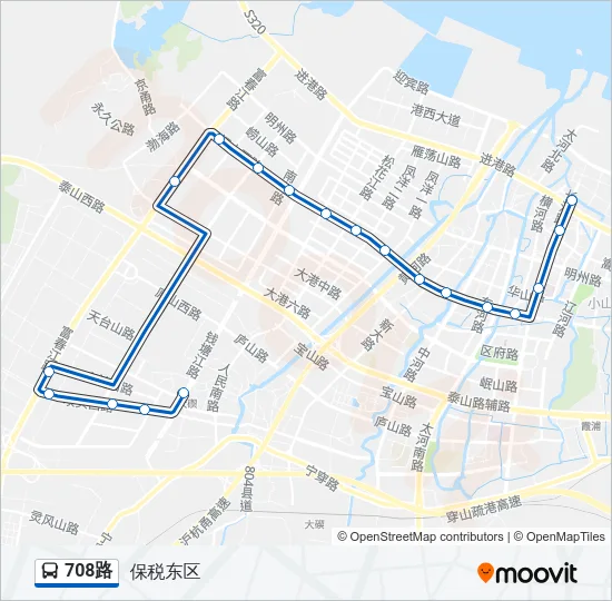 708路 Bus Line Map