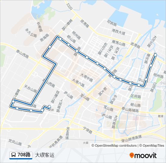 708路 Bus Line Map