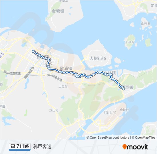 711路 Bus Line Map
