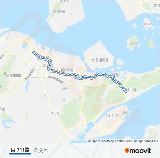 711路 Bus Line Map