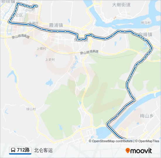 712路 Bus Line Map