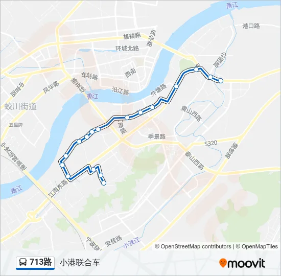 713路 Bus Line Map