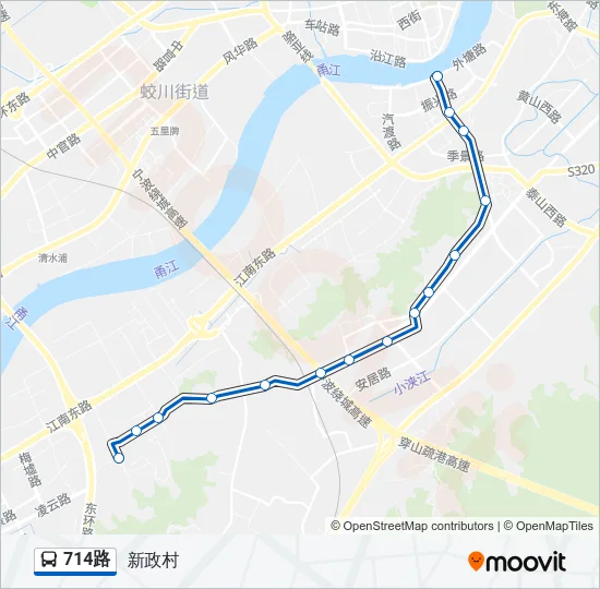 714路 Bus Line Map