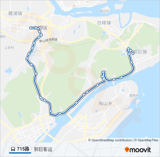 715路 Bus Line Map