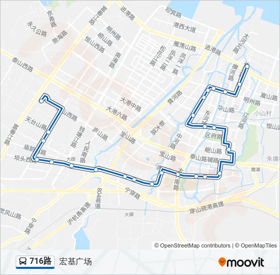 716路 Bus Line Map