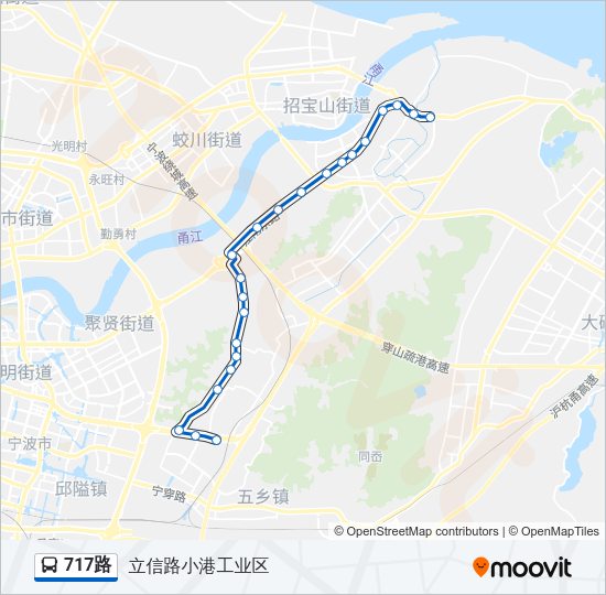 公交717路的线路图