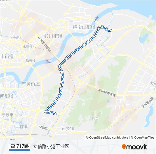 717路 Bus Line Map