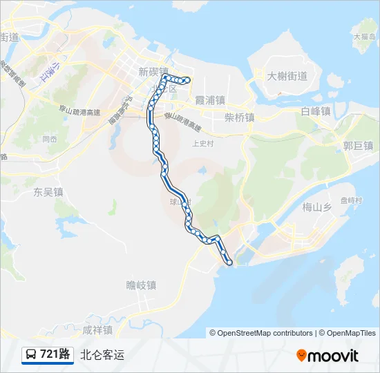 721路 Bus Line Map