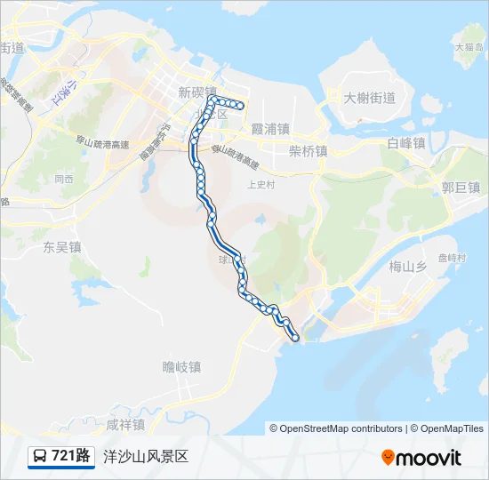 721路 Bus Line Map