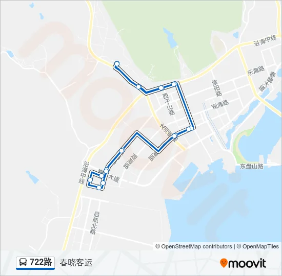 722路 Bus Line Map