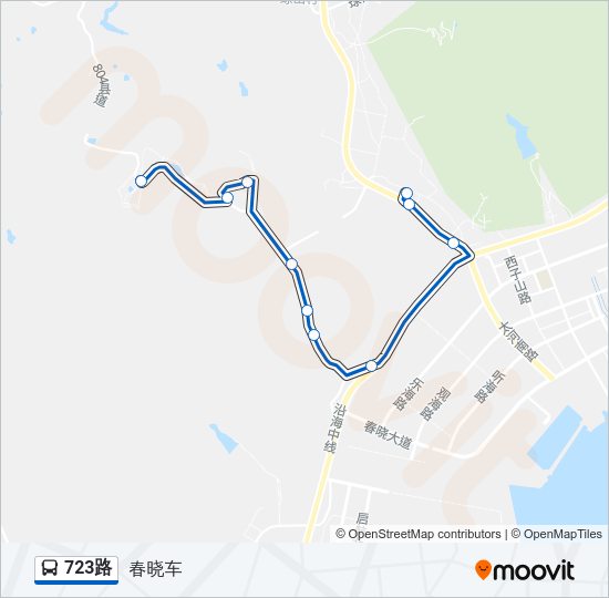 公交723路的线路图