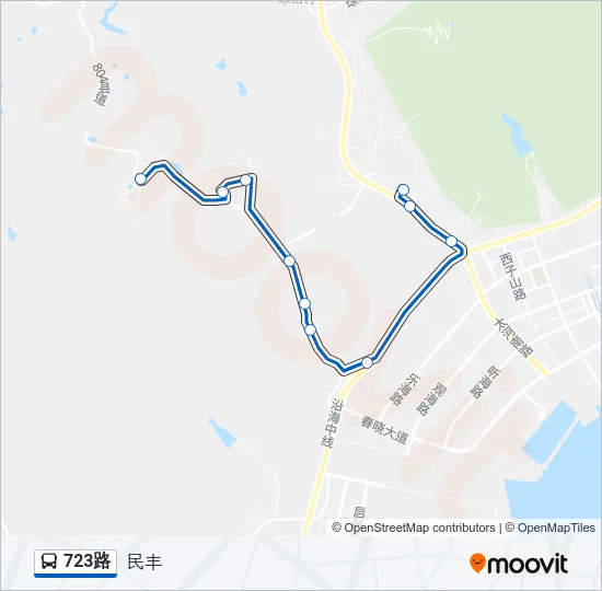 723路 Bus Line Map