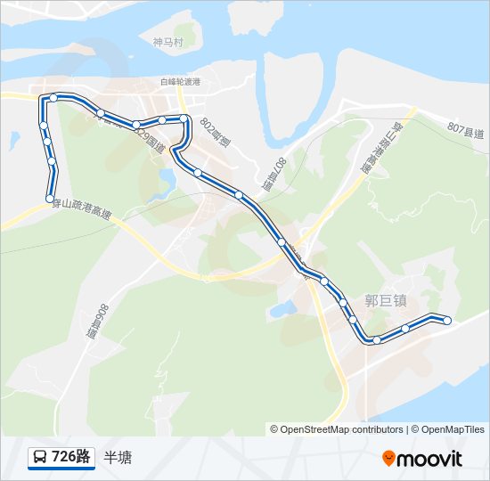 726路 Bus Line Map