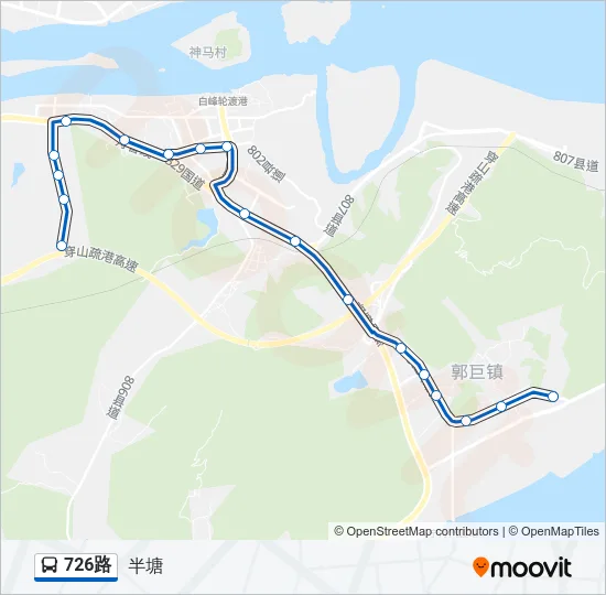 726路 Bus Line Map