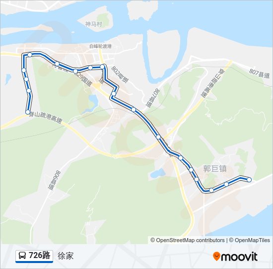 726路 Bus Line Map
