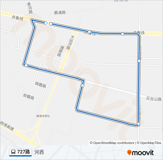 727路 Bus Line Map