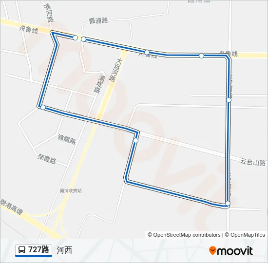 727路 Bus Line Map