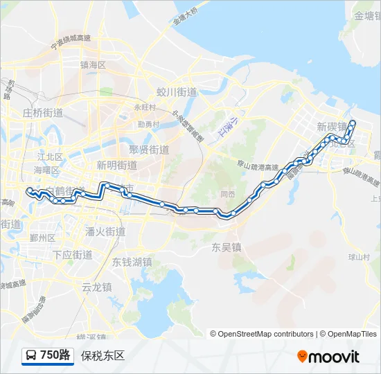 750路 Bus Line Map