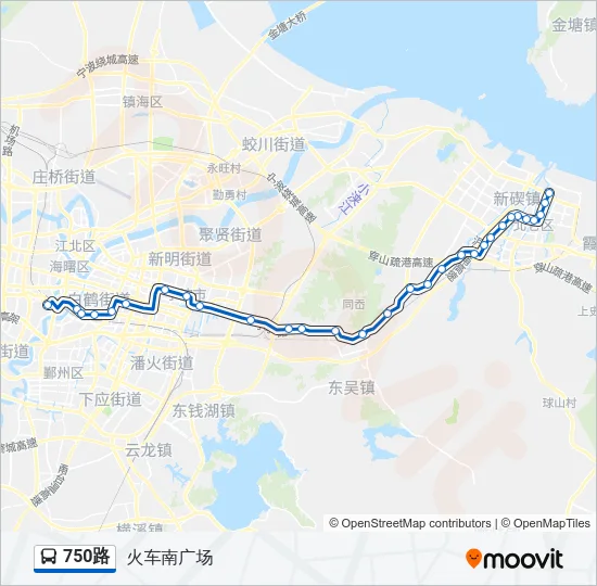 750路 Bus Line Map