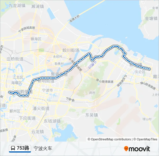 753路 Bus Line Map
