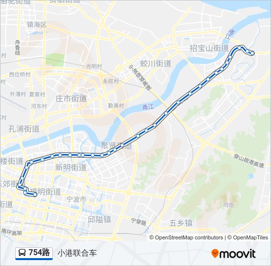 754路 Bus Line Map