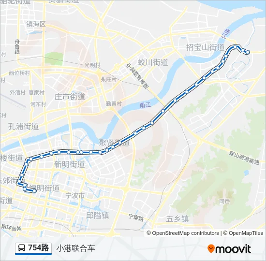 754路 Bus Line Map