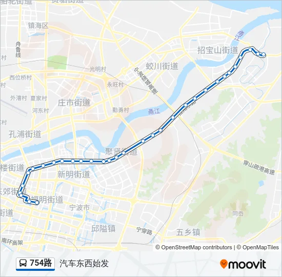 754路 Bus Line Map