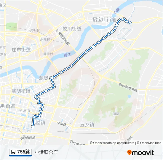 755路 Bus Line Map