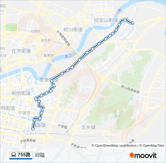 755路 Bus Line Map