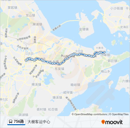 公交756路的线路图
