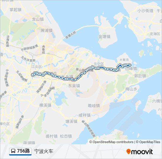 公交756路的线路图