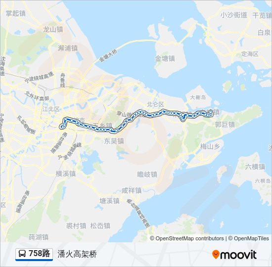 758路 Bus Line Map