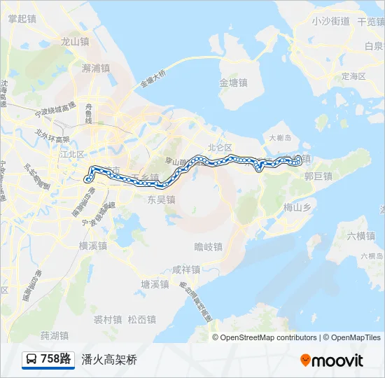 758路 Bus Line Map